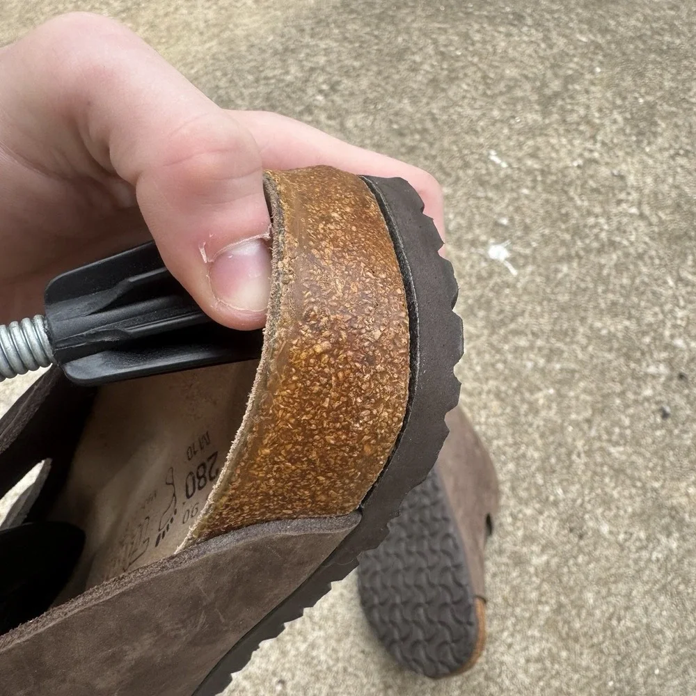 Birkenstock Tatami Brown Suede Double Strap Sandals Mens Size 10
